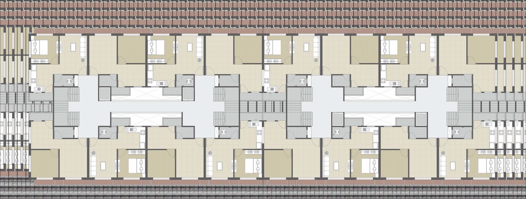 Typical floor plan — 1 BHK · Type A & B